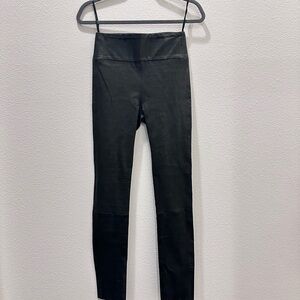 SPRWMN Croc black leather ankle leggings pants XS $1325